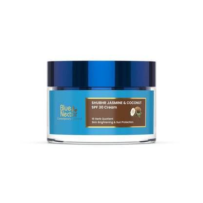 Blue Nectar Shubhr Jasmine & Coconut SPF 30 Sunscreen Face Cream for Plant Based Sun Protection -  buy in usa 