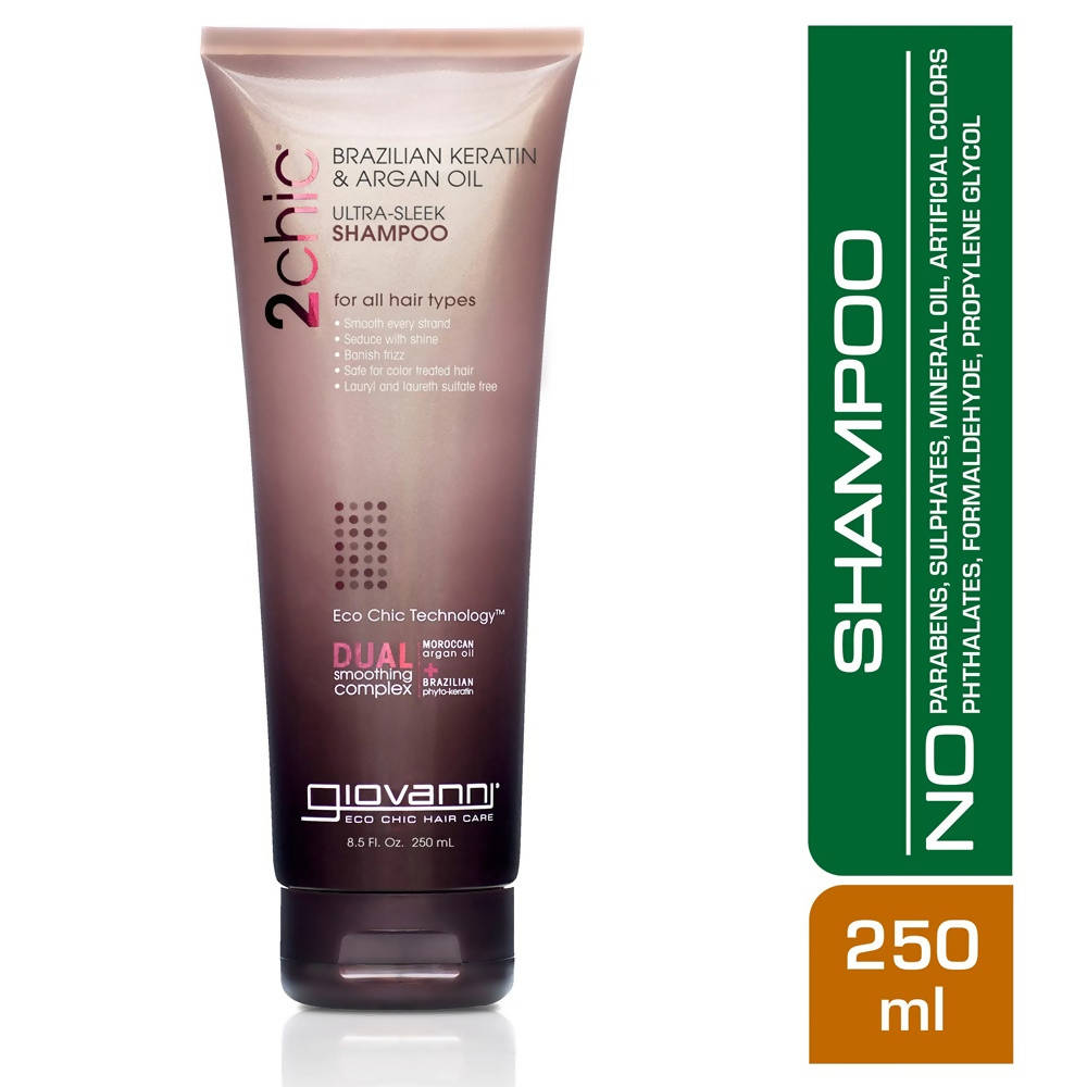 Giovanni Organic 2Chic Brazilian Keratin & Argan Oil Ultra-Sleek Shampoo