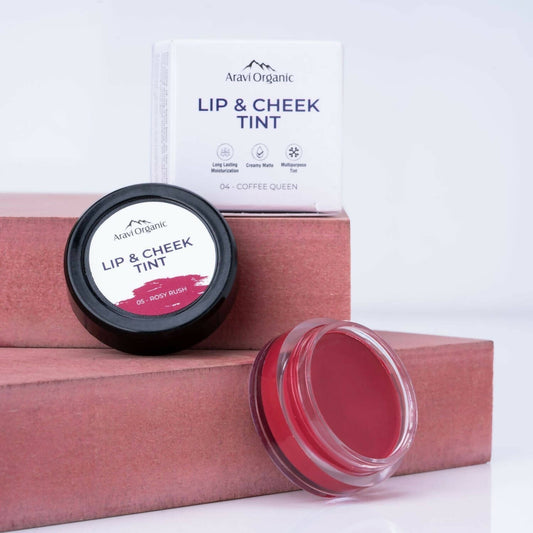 Aravi Organic Everyday Vegan Lip And Cheek Tint - Rosy Rush