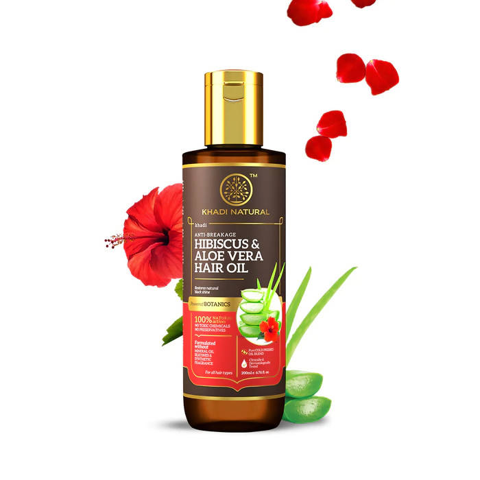 Khadi Natural Hibiscus & Aloe Vera Hair Oil