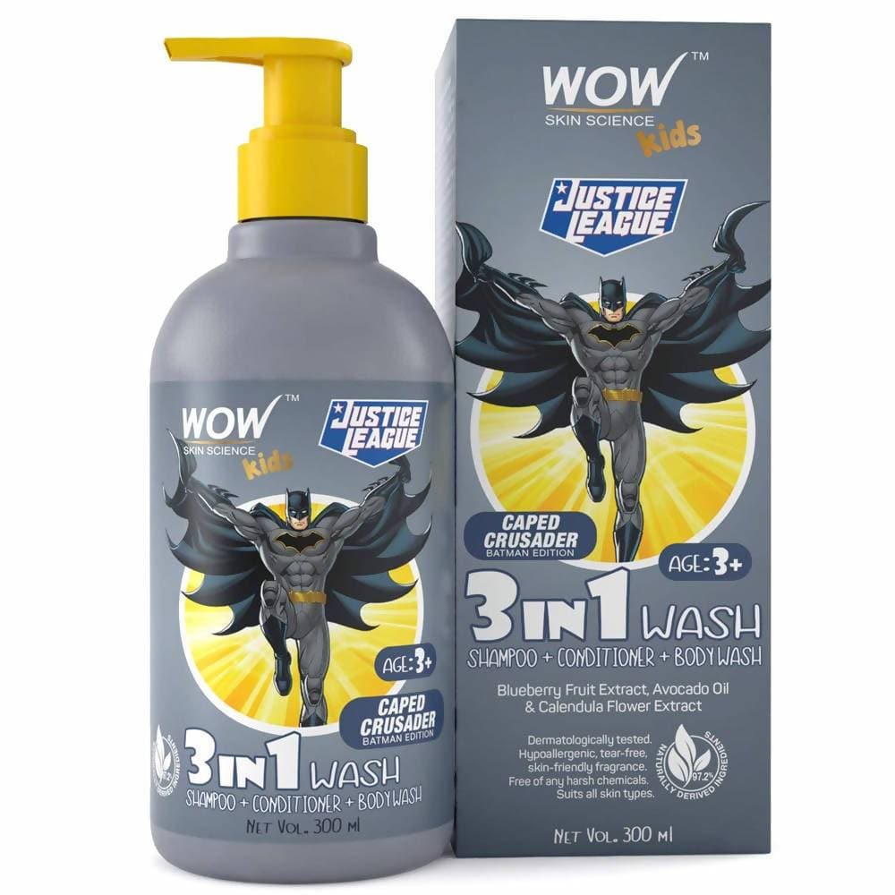 Wow Skin Science Kids 3 in 1 Wash - Caped Crusader Batman Edition