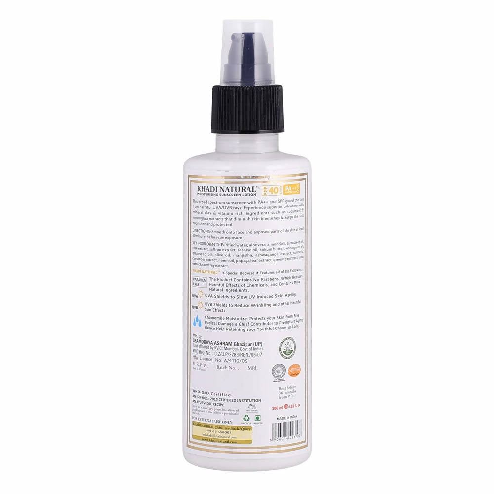 Khadi Natural Moisturising Sunscreen Lotion SPF 40