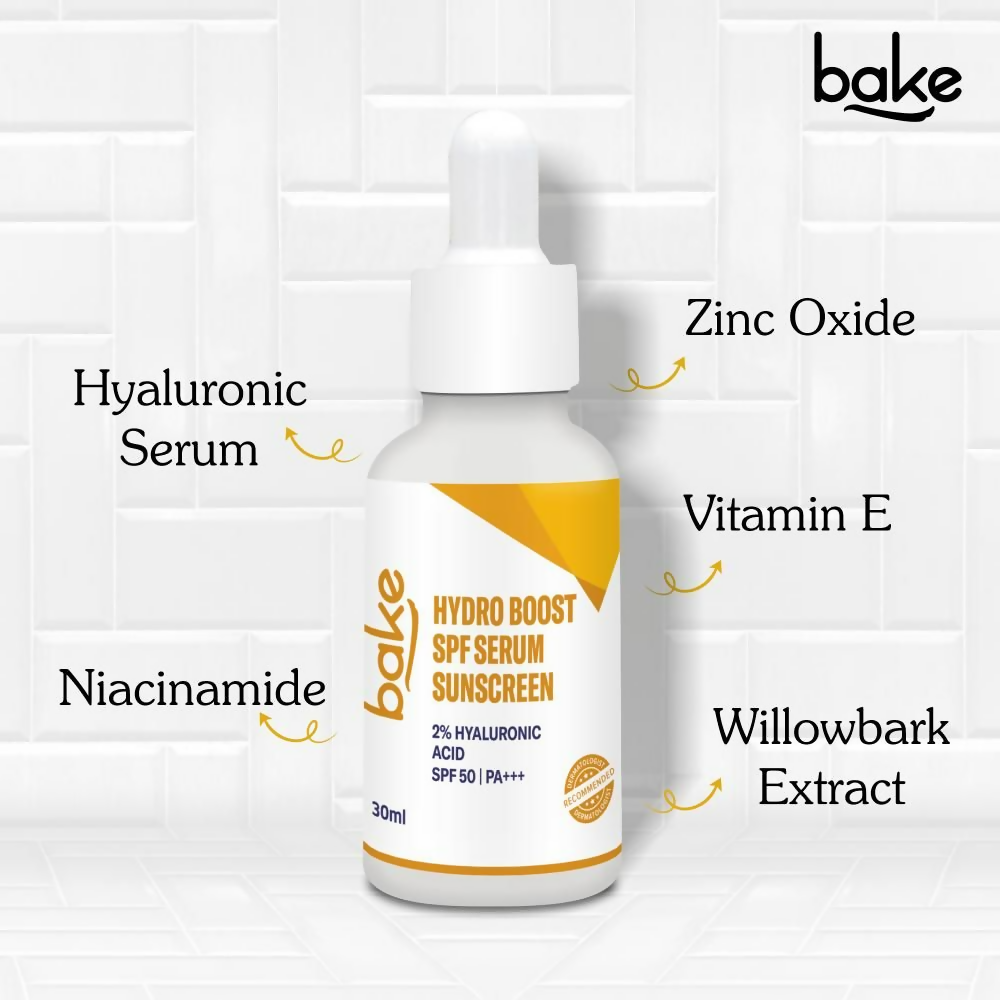 Bake 2% Hyaluronic Acid Hydro Boost Sunscreen Serum Spf 50 Pa+++