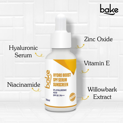 Bake 2% Hyaluronic Acid Hydro Boost Sunscreen Serum Spf 50 Pa+++