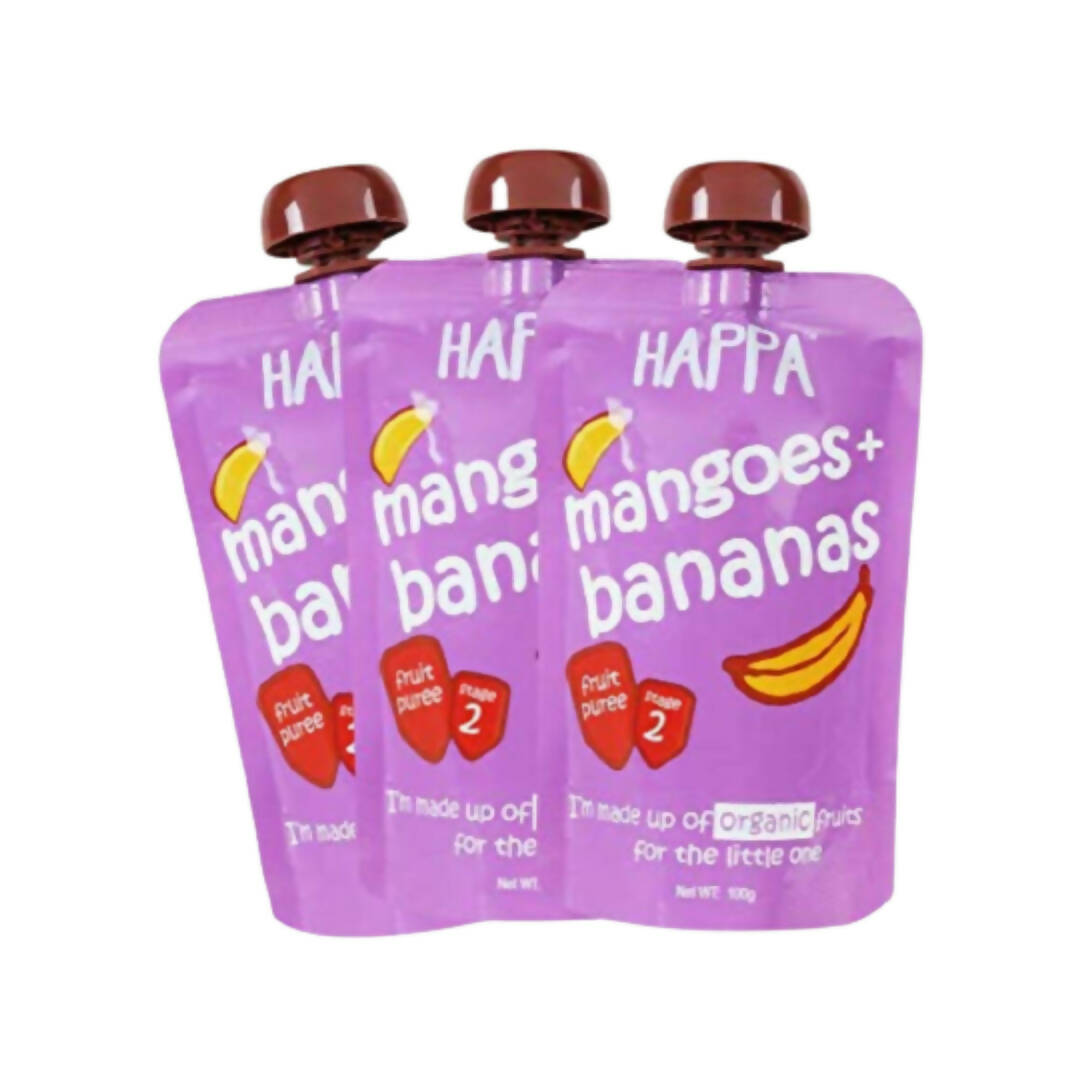 Happa Organic Food for Little one, Fruit Puree (Mango+Banana) -  USA, Australia, Canada 