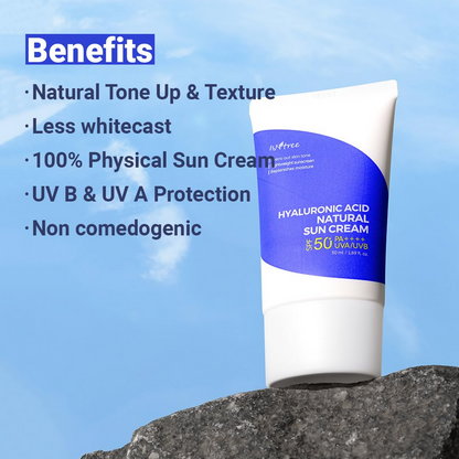 Isntree Hyaluronic Acid Natural Suncream SPF 50