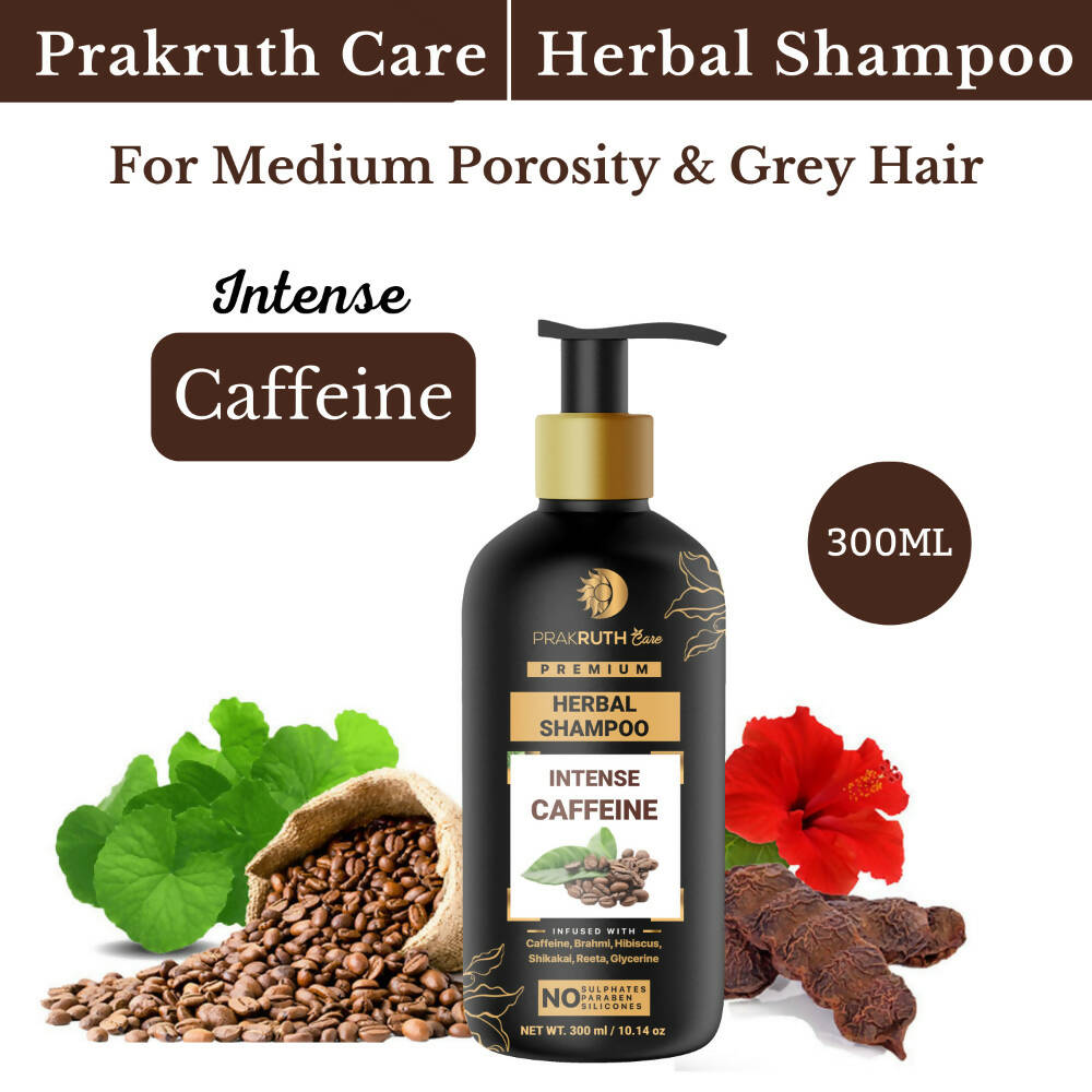 Prakruth Care Premium Herbal Intense Caffeine Shampoo