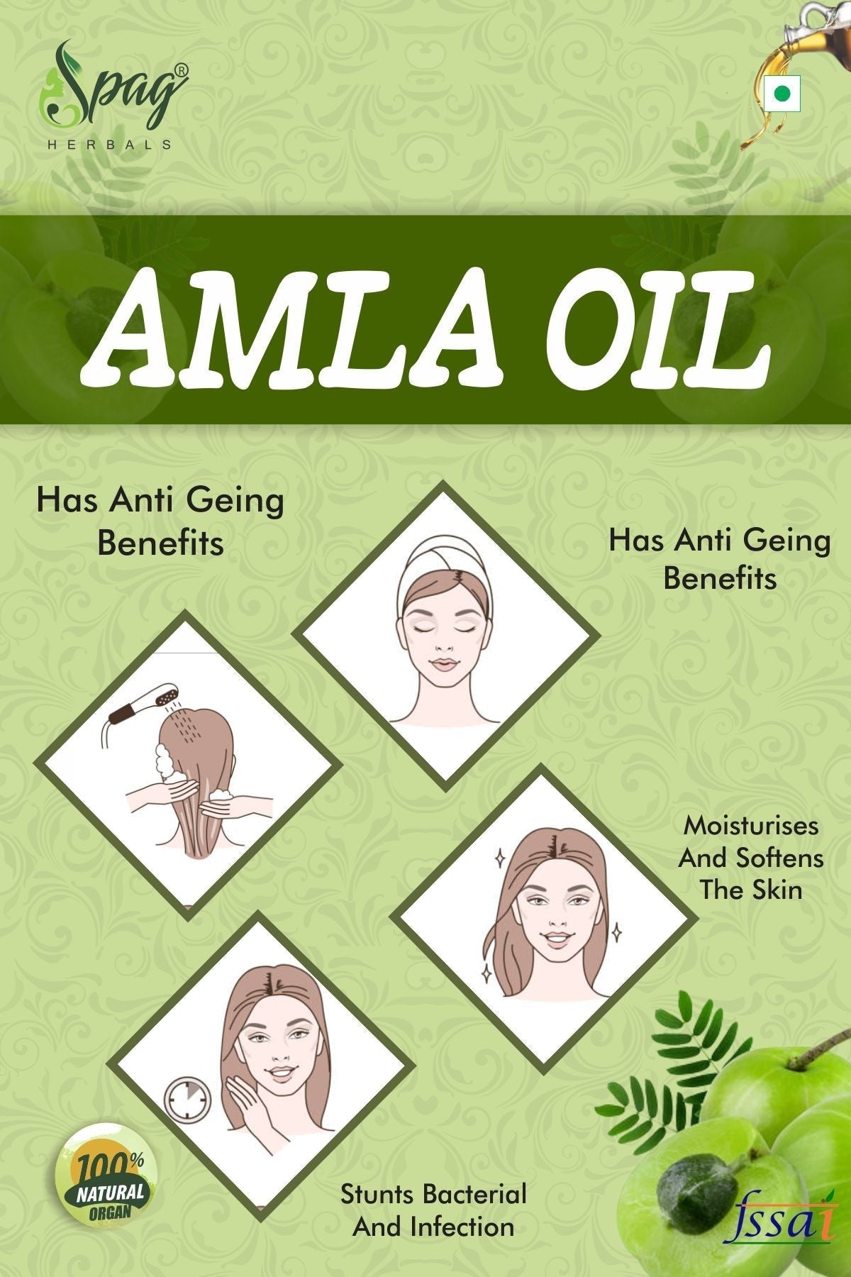 Spag Herbals Amla Oil For Hair & Skin Care