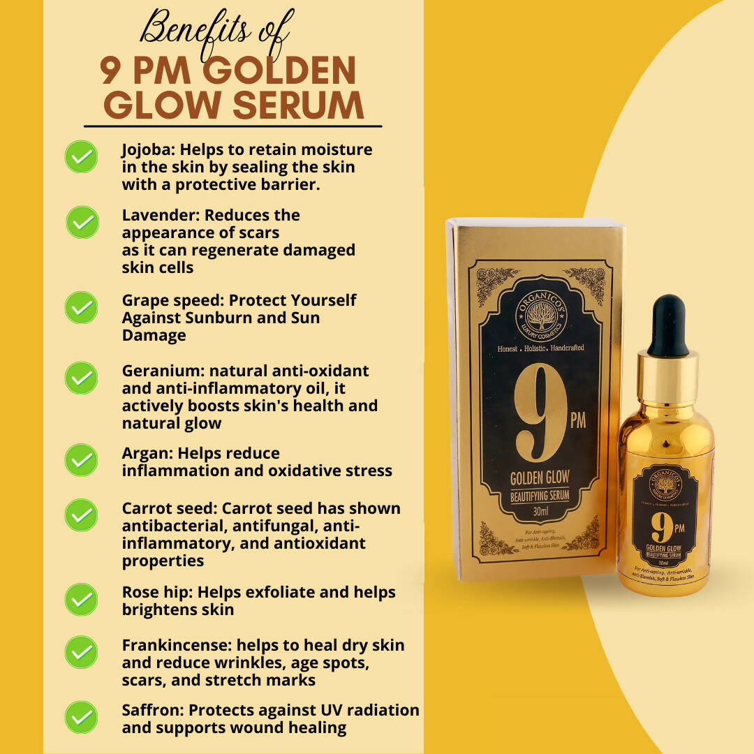 Organicos 9 PM Golden Glow Serum