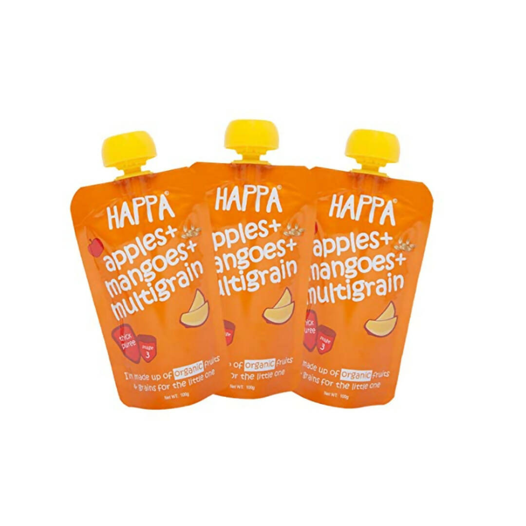 Happa Organic, Fruit Puree Apple, Mango and multigrain -  USA, Australia, Canada 