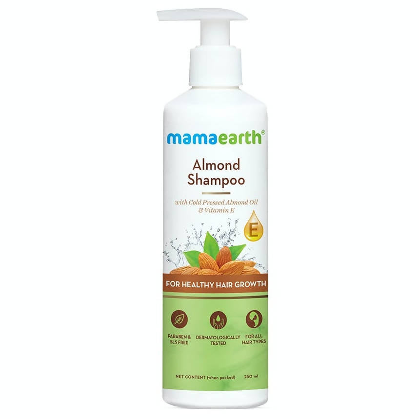 Mamaearth Almond Shampoo with Cold Pressed Almond Oil and Vitamin E