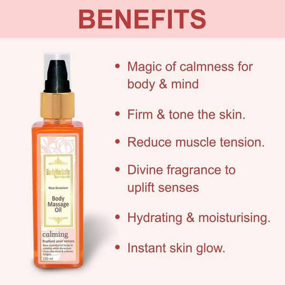 Bodyherbals Calming Rose & Geranium Body Massage Oil