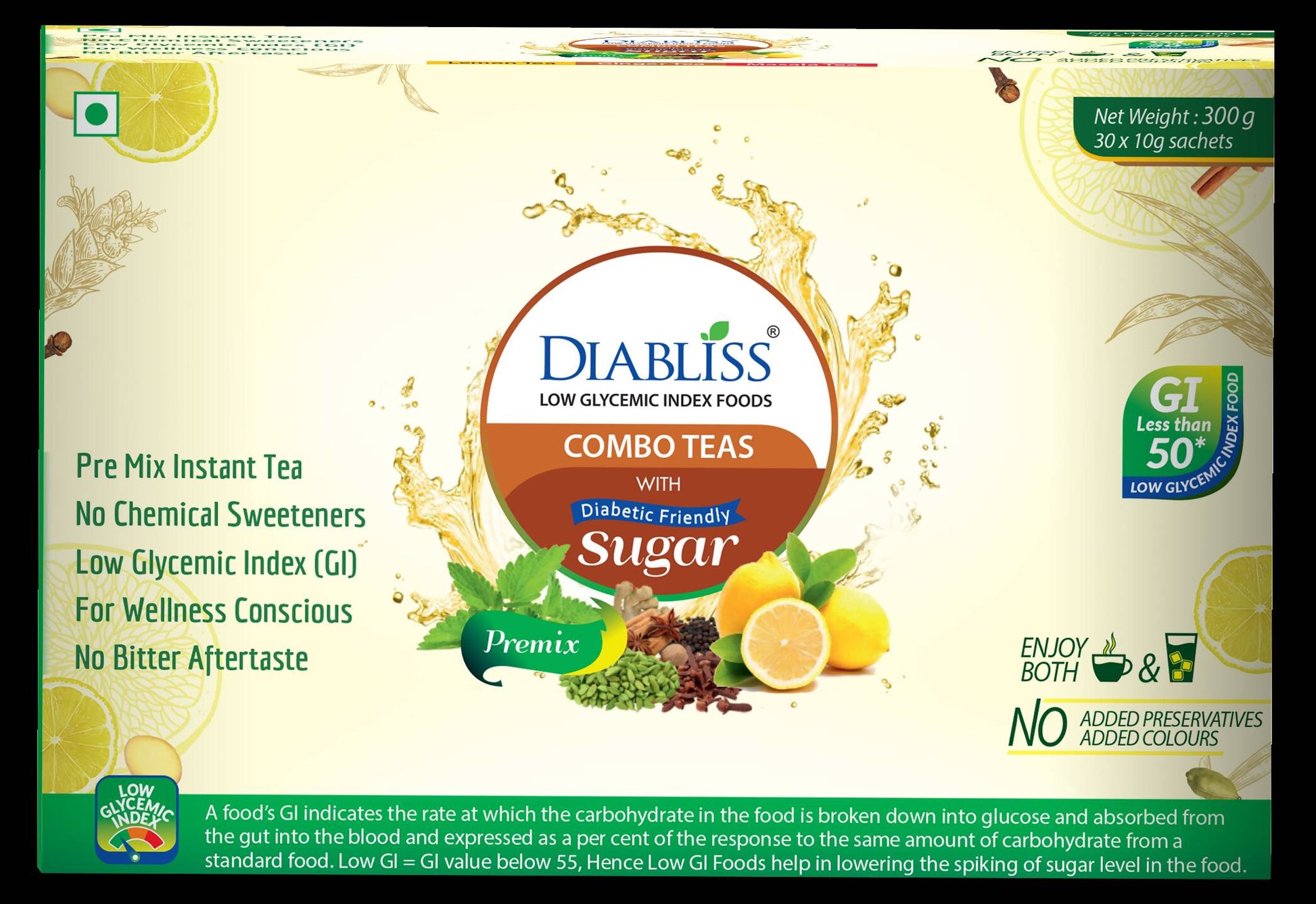 Diabliss Combo Teas with Diabetic Friendly Sugar - BUDNE