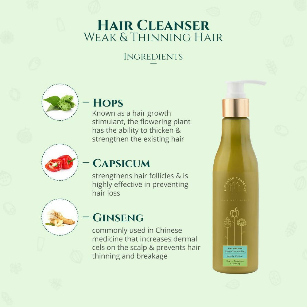 The Earth Collective Hair Cleanser - Weak & Thinning Hair