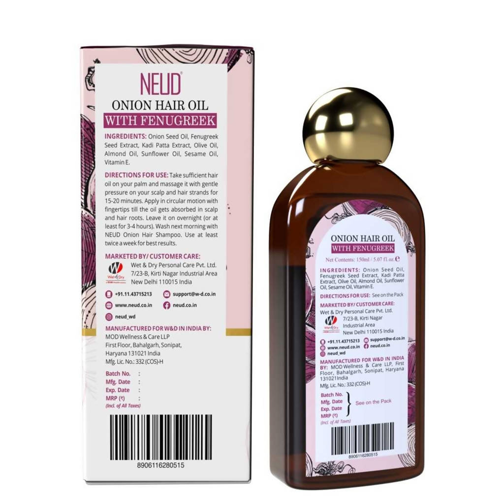 Neud Onion Hair Oil with Fenugreek