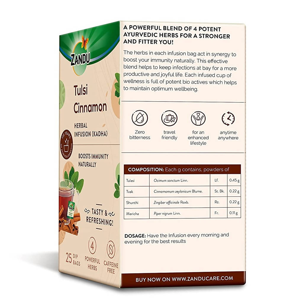 Zandu Tulsi Cinnamon Ayurvedic Infusion Tea