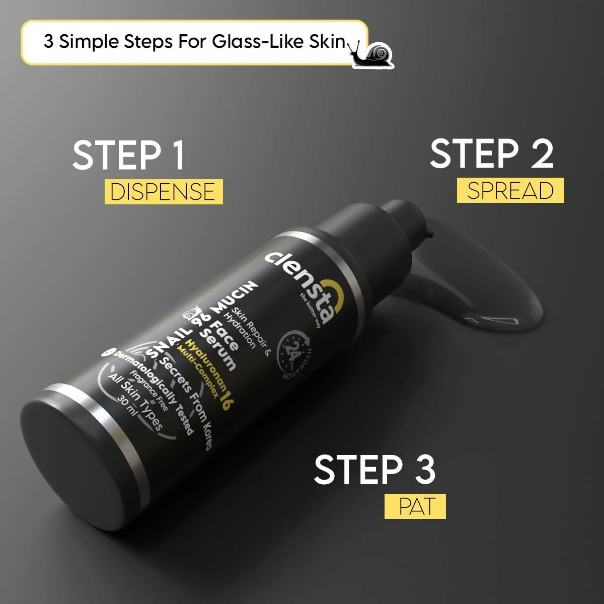 Clensta Snail 96 Mucin Skin Repair Face Serum