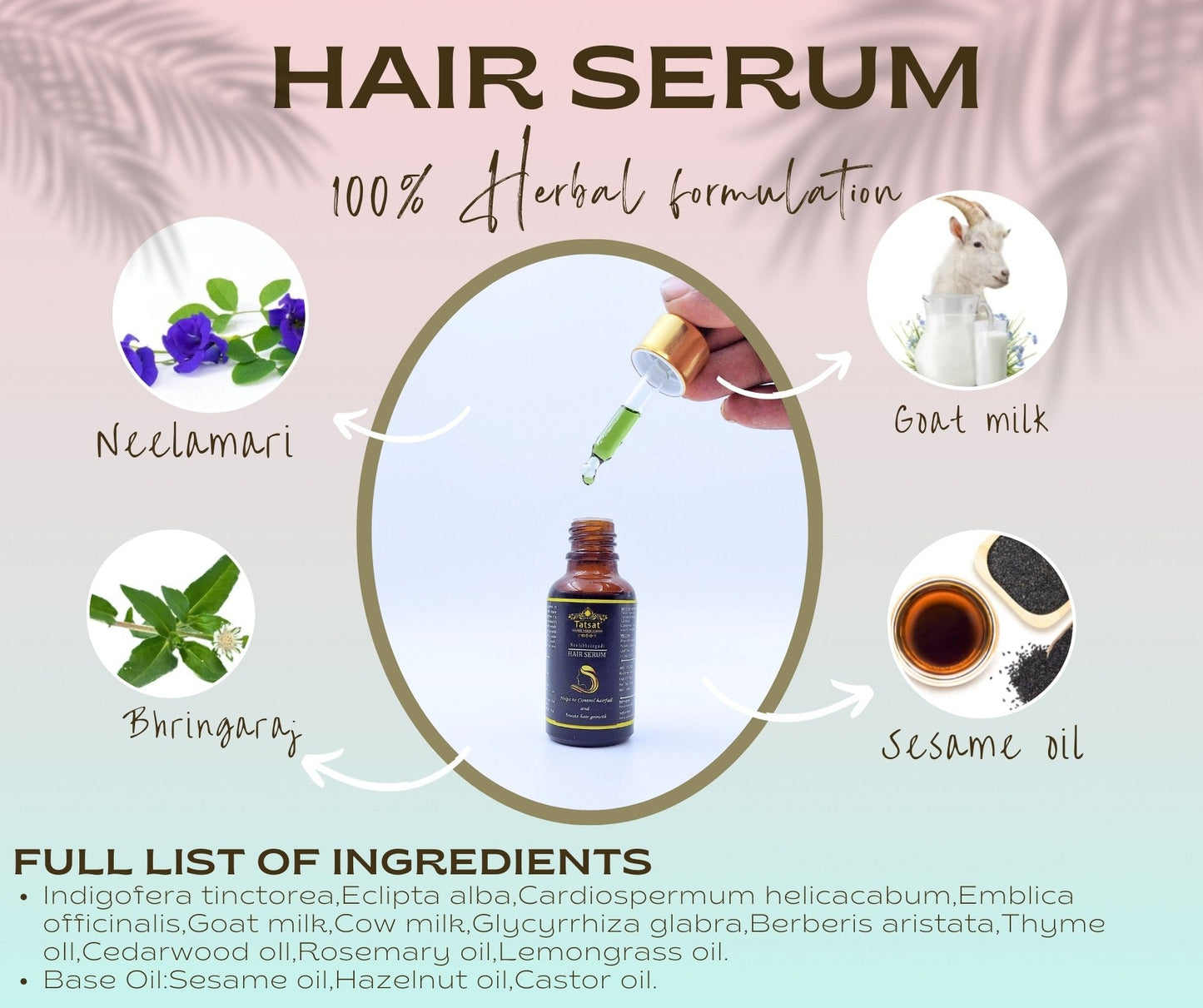 Tatsat Ayurvedic Neelibhringadi Exquisite Hair Serum