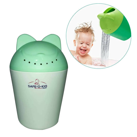 Safe-O-Kid Hair Washing Mug, Baby Shampoo Cup, Baby Shower, Baby Bath Rainer, Green -  USA, Australia, Canada 
