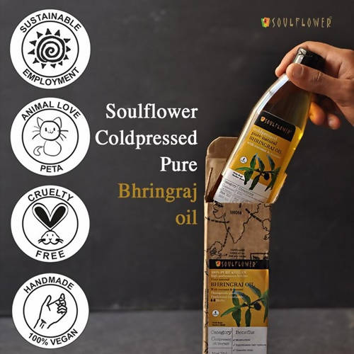 Soulflower Cold Pressed Pure Natural Bhringaraj Oil