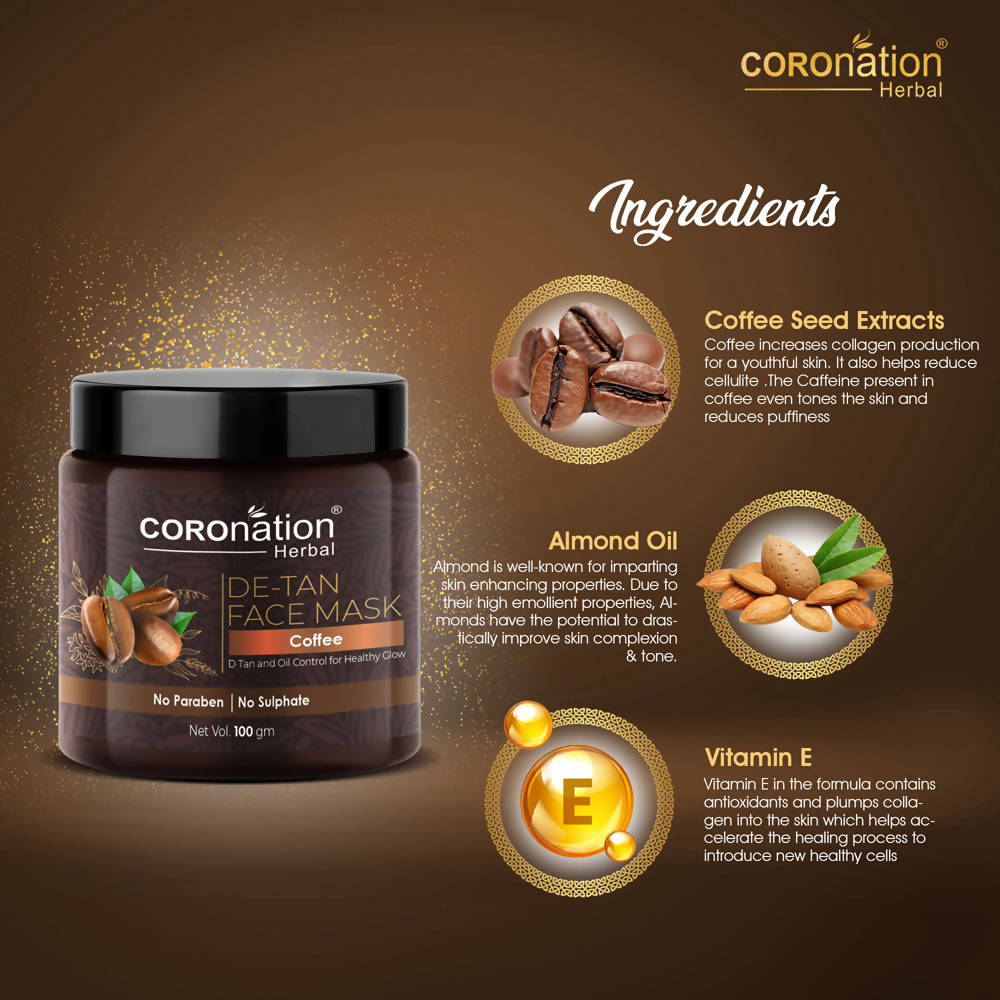 Coronation Herbal Coffee De-Tan Face Mask