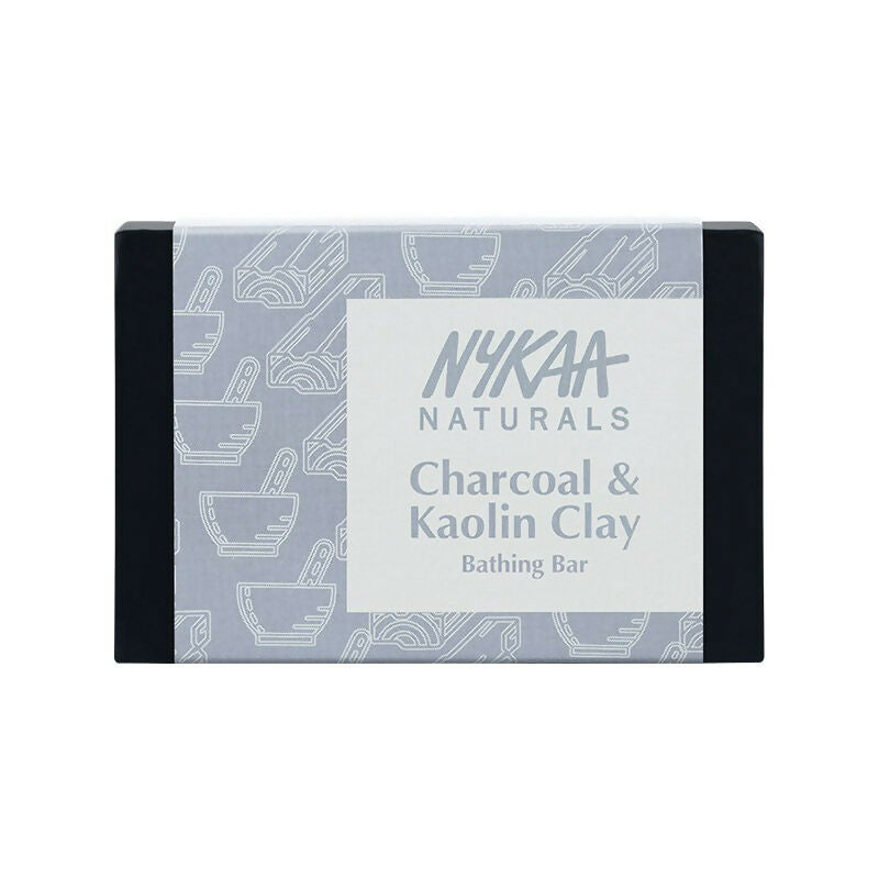 Nykaa Naturals Charcoal & Kaolin Clay Detox Bathing Soap