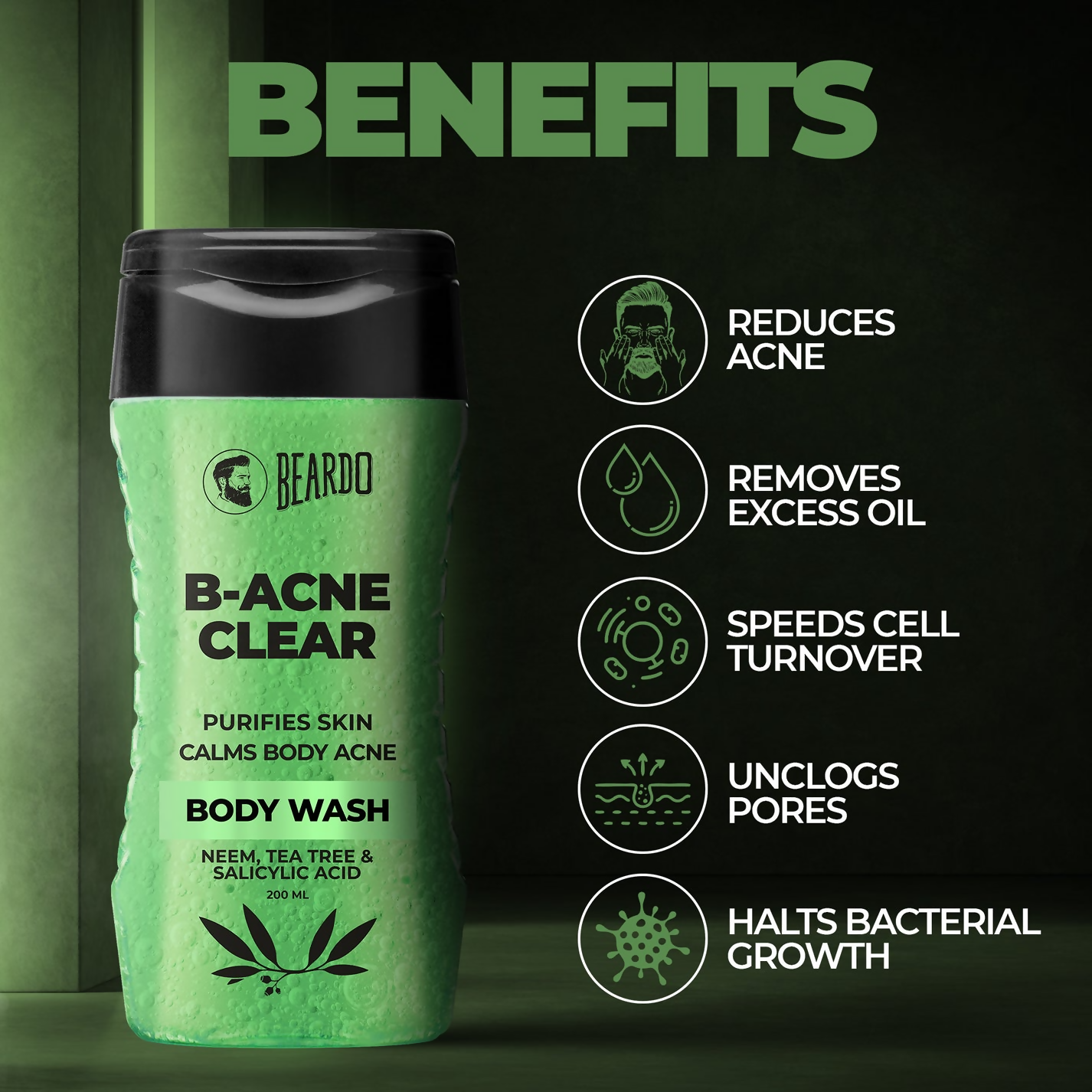 Beardo B-Acne Clear Body Wash
