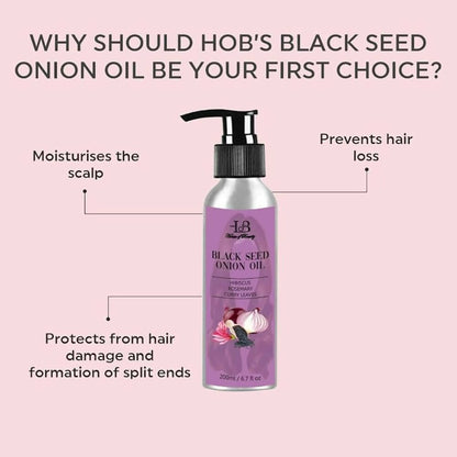 House Of Beauty Black Seed Onion Oil with Hibiscus Hair Oil