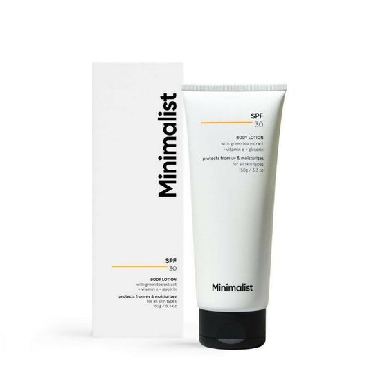 Minimalist SPF 30 Body Lotion With Vitamin E, Gylcerin & Green Tea Extract - BUDNEN