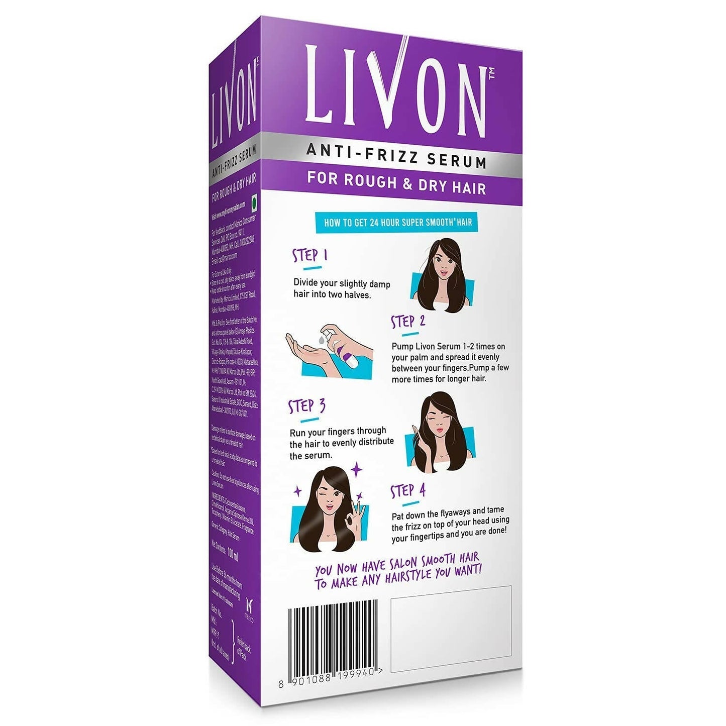 Livon Serum Anti-Frizz Serum For Rough & Dry Hair