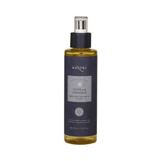 Mantra Herbal Clove & Cinnamon Herbal Body Massage Oil For Men - BUDEN