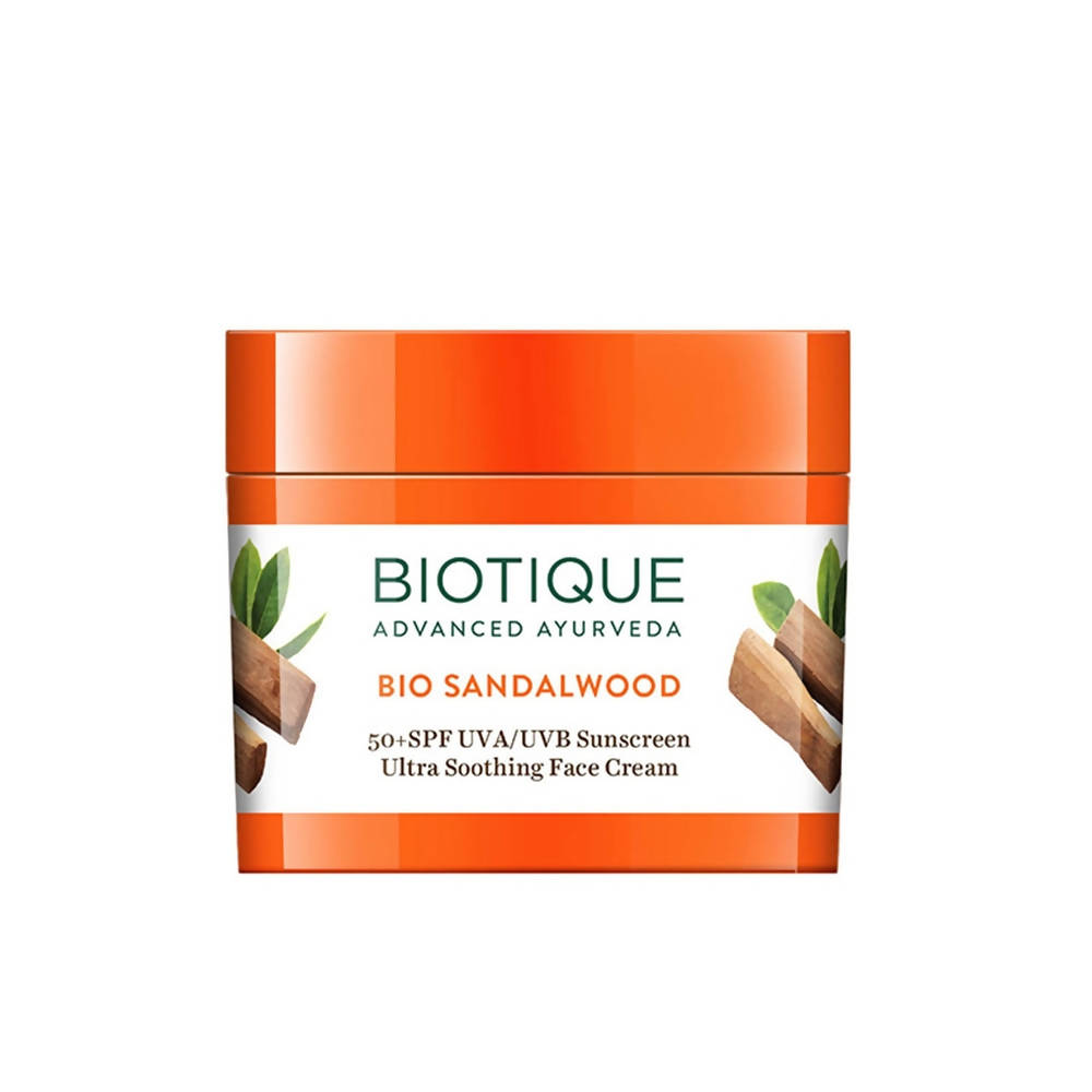 Biotique Bio Sandalwood SPF 50+ UVA/UVB Sunscreen Ultra Soothing Face Cream