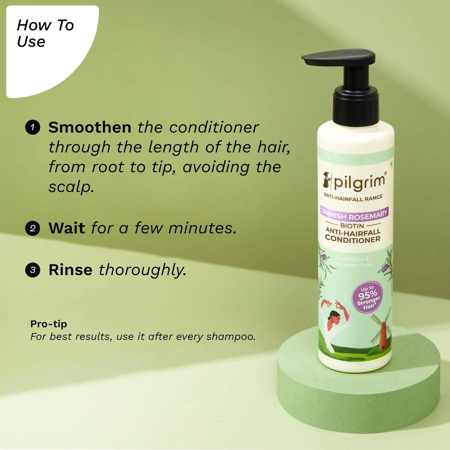 Pilgrim Spanish Rosemary & Biotin Anti Hairfall Conditioner For Reducing Hair Loss & Breakage