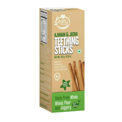 Early Foods Whole Wheat Ajwain Jaggery Teething Sticks -  USA, Australia, Canada 