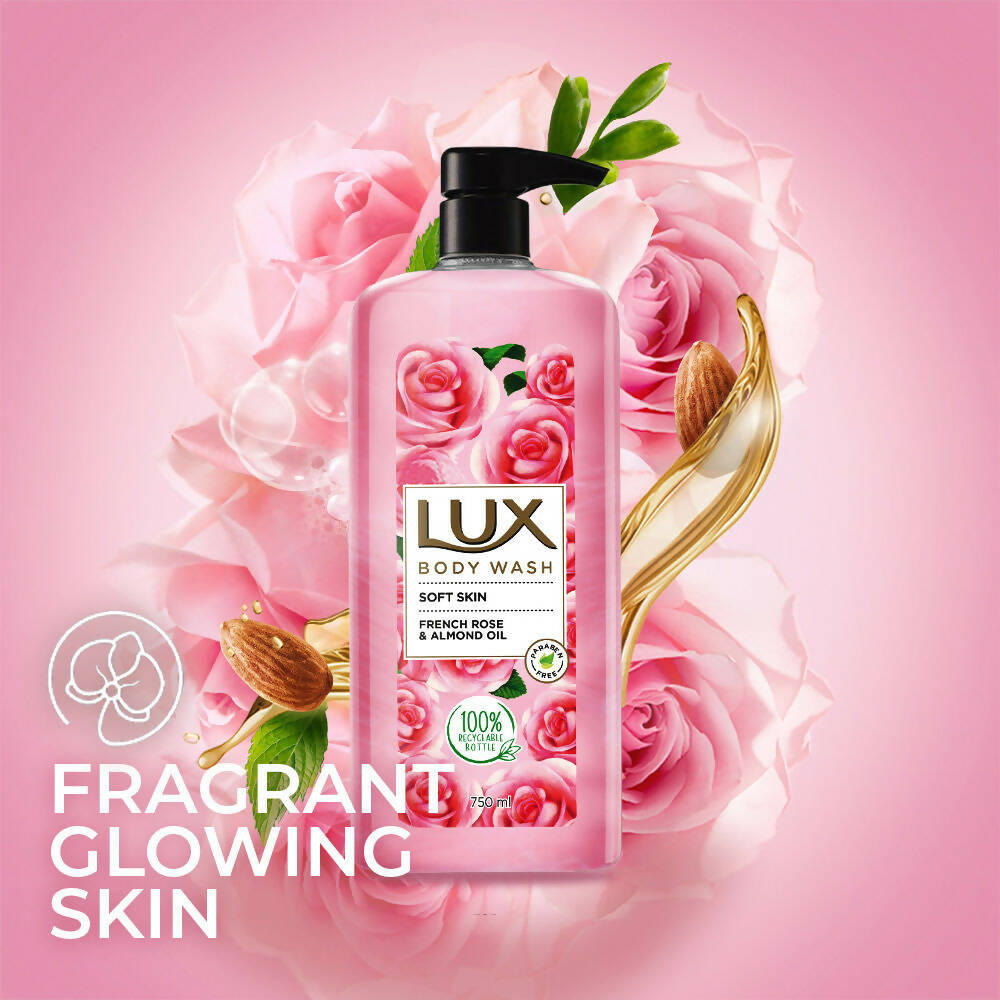 Lux Body Wash with French Rose Fragrance & Almond Oil