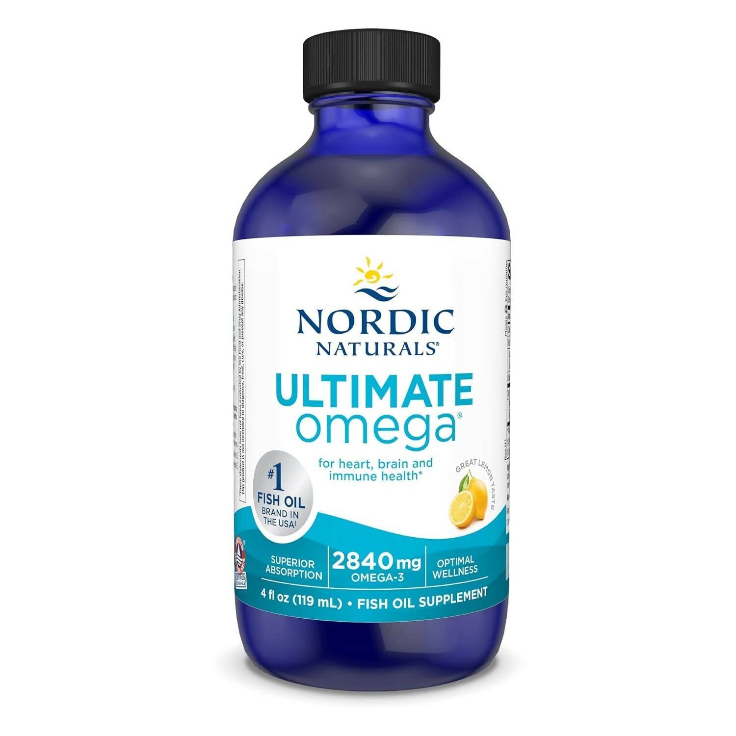Nordic Naturals Ultimate Omega 3 Fish Oil Liquid - Lemon Flavor - BUDEN