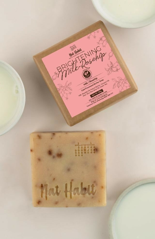 Nat Habit Cold Processed Brightening Milk-Rosehip Soap - BUDNE