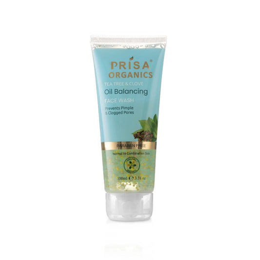 Prisa Organics Tea Tree & Clove Oil Balancing Face Wash - usa canada australia