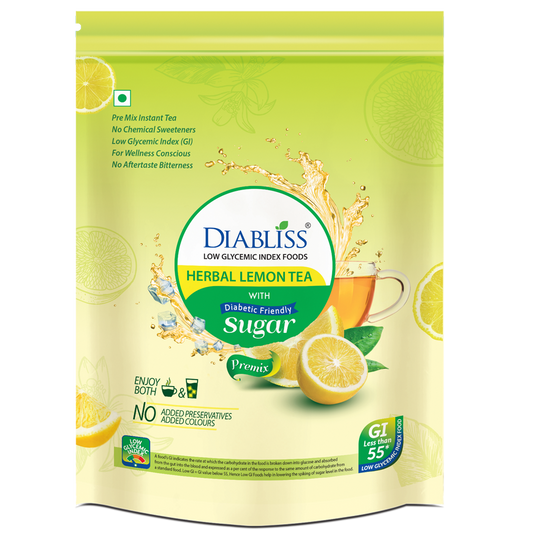 Diabliss Herbal Lemon Tea With Diabetic Friendly Sugar - BUDNE