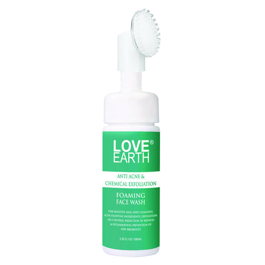 Love Earth Anti Acne & Chemical Exfoliation Foaming Face Wash - usa canada australia