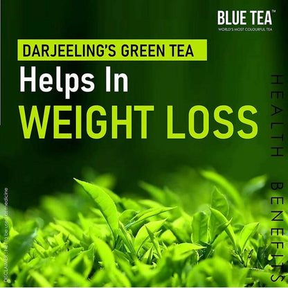 Blue Tea Organic Mint Green Tea with Shankhpushpi