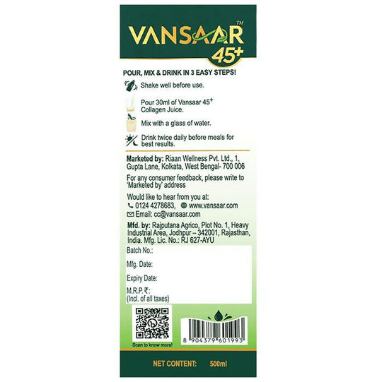 Vansaar 45+ Collagen Juice