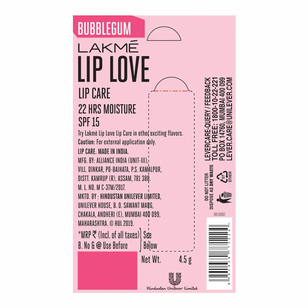 Lakme Lip Love Gelato Chapstick - Bubblegum