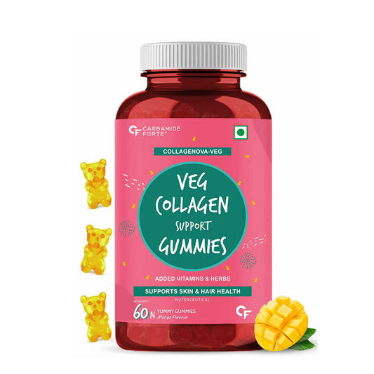 Carbamide Forte Veg Collagen Support Gummies - Mango Flavor - BUDNEN