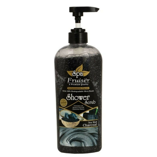 Fruiser Shower Scrub With Sea Mud Charcoal - usa canada australia