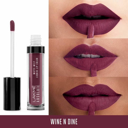 Lakme Absolute Matte Melt Liquid Lip Color - Wine N Dine