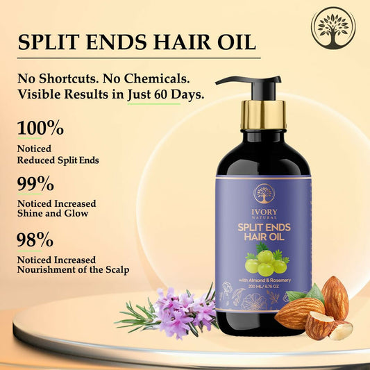 Ivory Natural Splits Ends Repair Hair Oil - Natural Hair Therapy For Split Ends And Hair Wellness