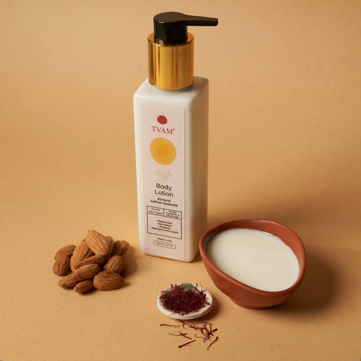 Tvam Almond Saffron Goats Milk Body Lotion