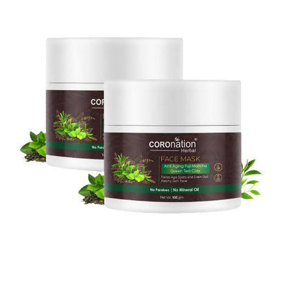 Coronation Herbal Anti Aging Fuji Matcha Green Tea Clay Face Mask - usa canada australia