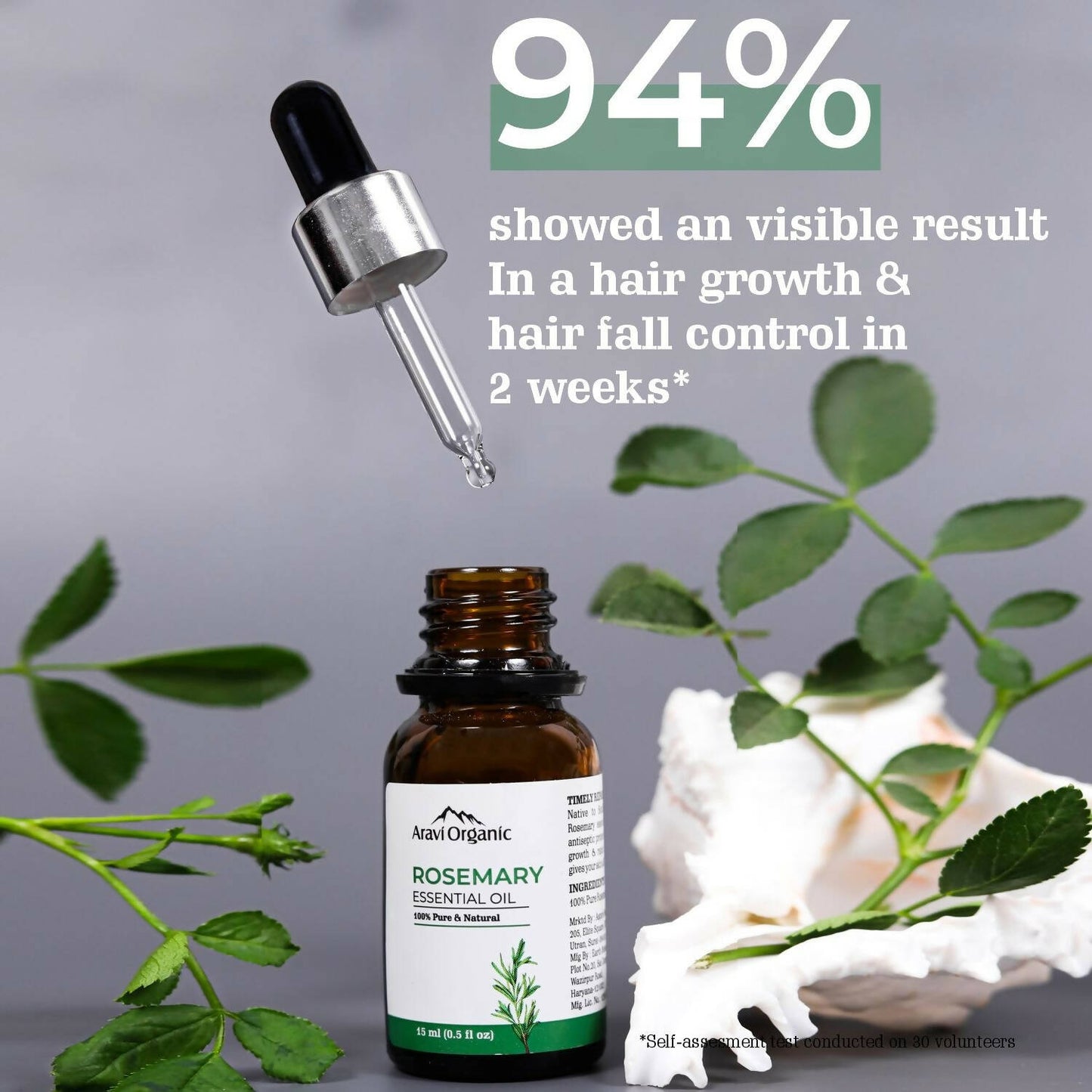 Aravi Organic Rosemary Hair Growth Essential Oil
